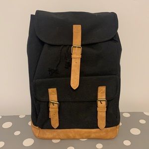DSW Canvas Black Backpack